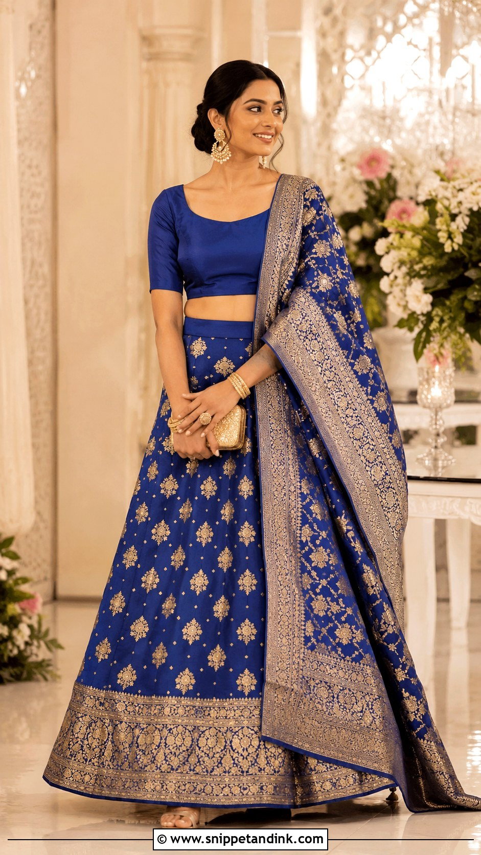 Simple Banarasi Lehenga Indian Wedding Dress - Snippet and Ink - 25 Simple Indian Wedding Dresses