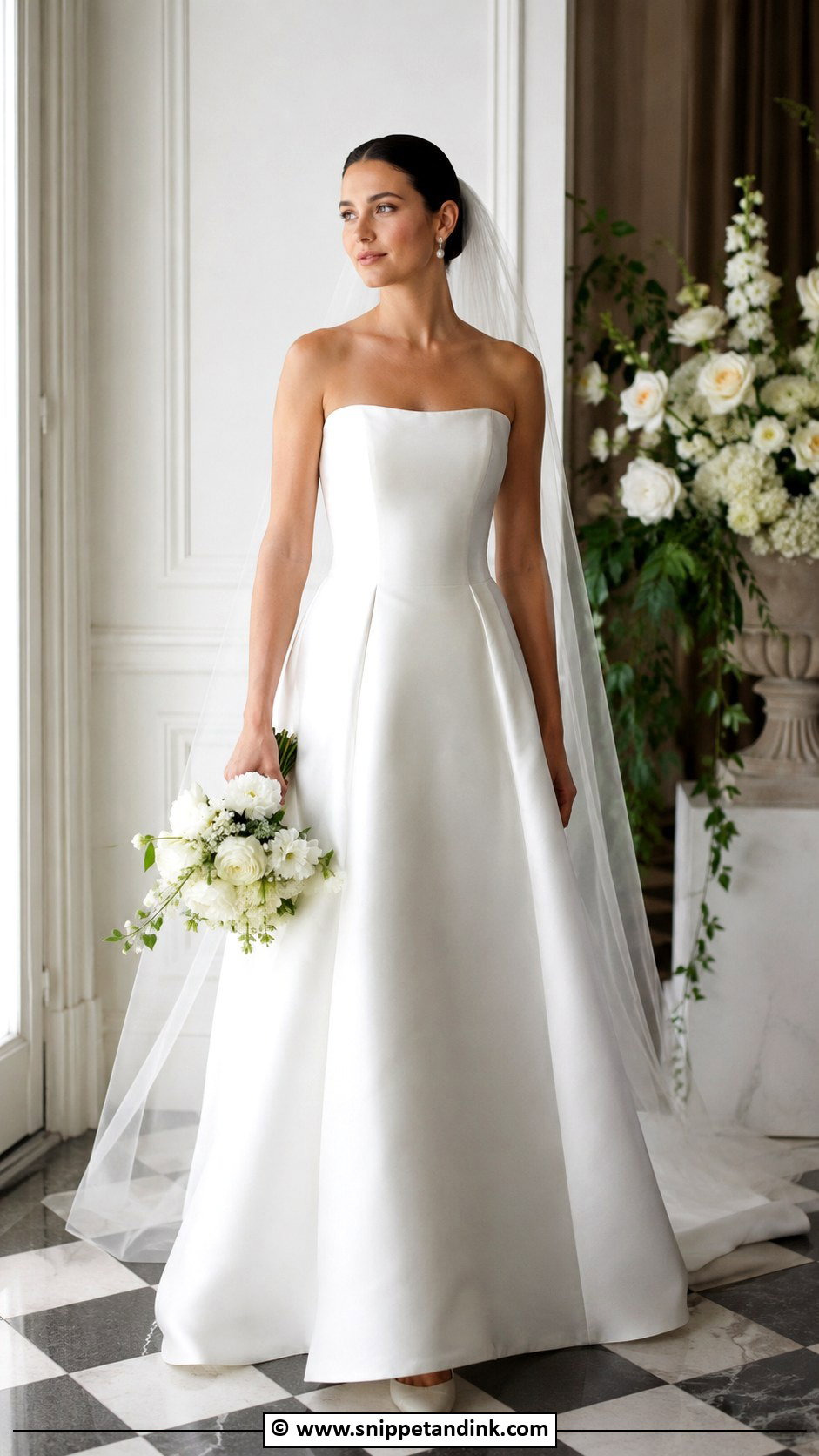 Simple Basque Waist Bride Dress - Snippet and Ink - 35 Simple Bride Dress Ideas