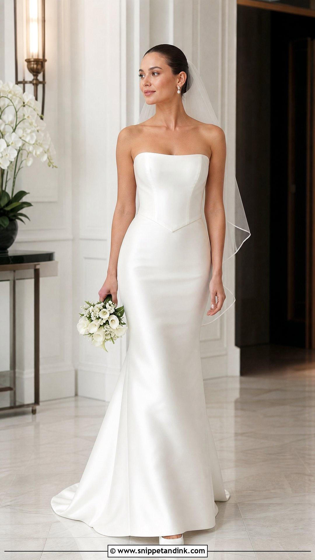 Simple Basque Waist Fitted Wedding Dress - Snippet and Ink - 25 Simple Fitted Wedding Dress Ideas