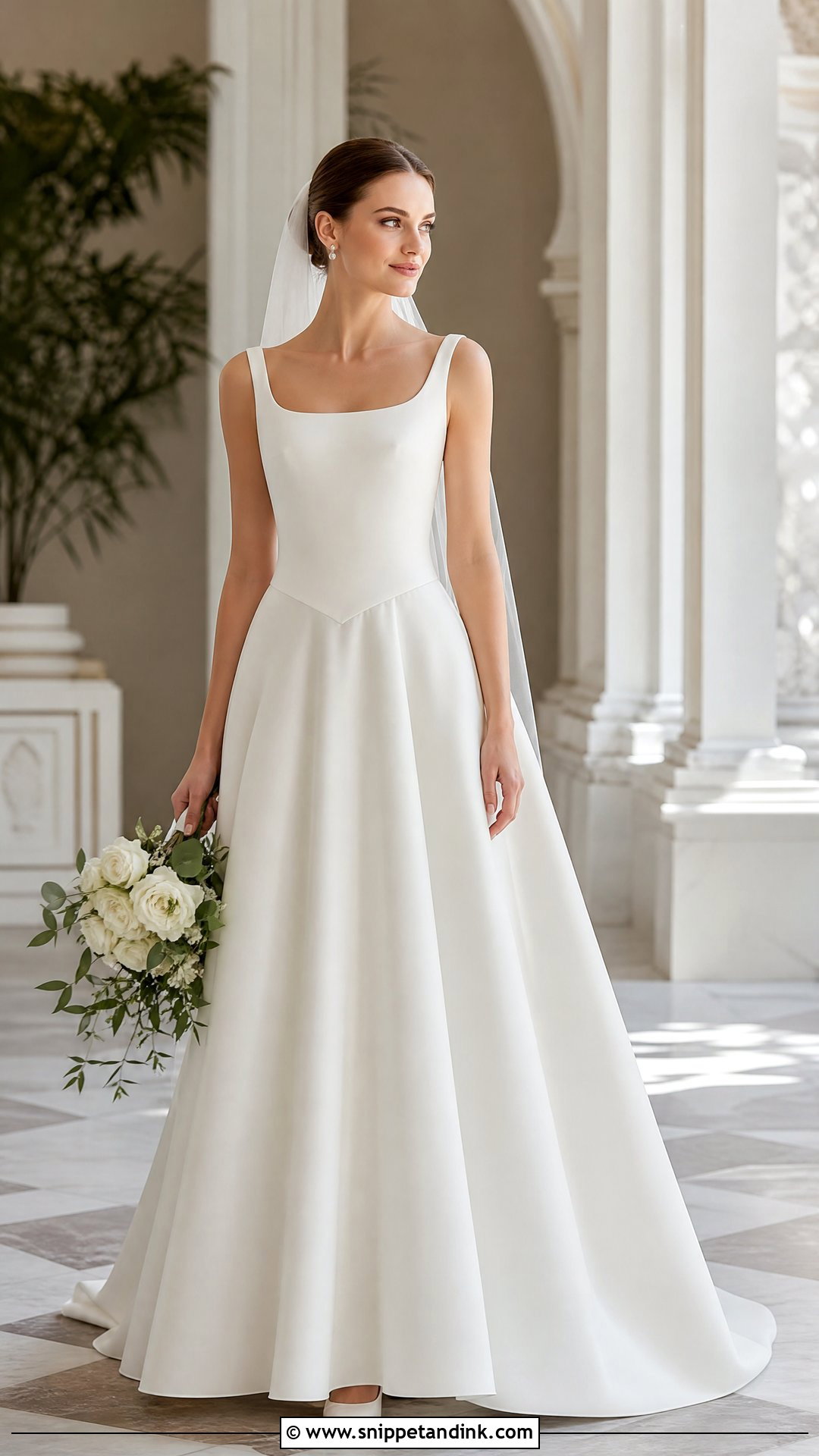 Simple Basque Waist Wedding Dress - Snippet and Ink - 25 Basic Wedding Dresses