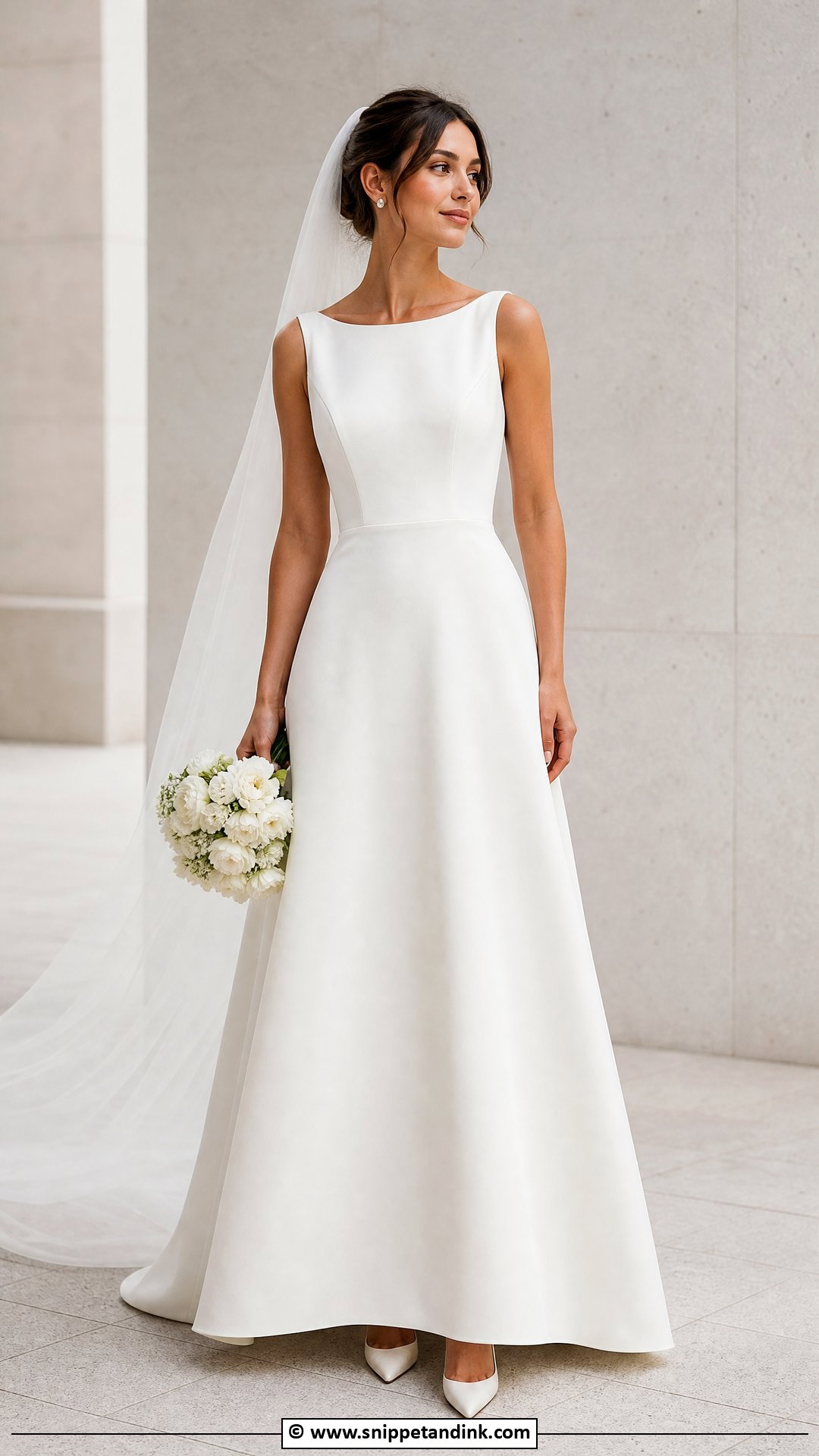 Simple Basque Waist Wedding Dress - Snippet and Ink - 35 Basque Waist Wedding Dress Ideas