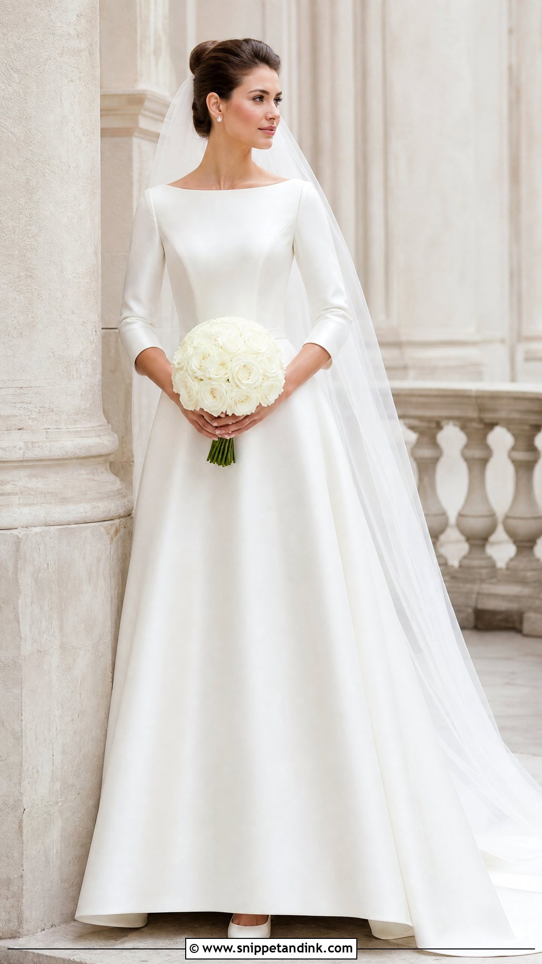 Simple Bateau Neck Wedding Gown - Snippet and Ink - 20 Wedding Gown Simple Elegant Ideas