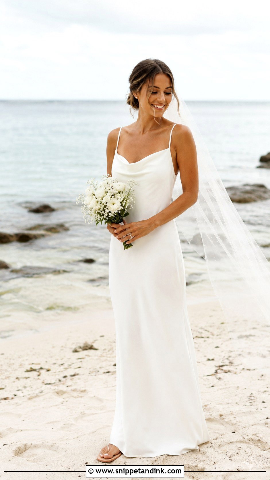 Simple Beach Elopement Dress - Snippet and Ink - 25 Beach Elopement Dress Ideas