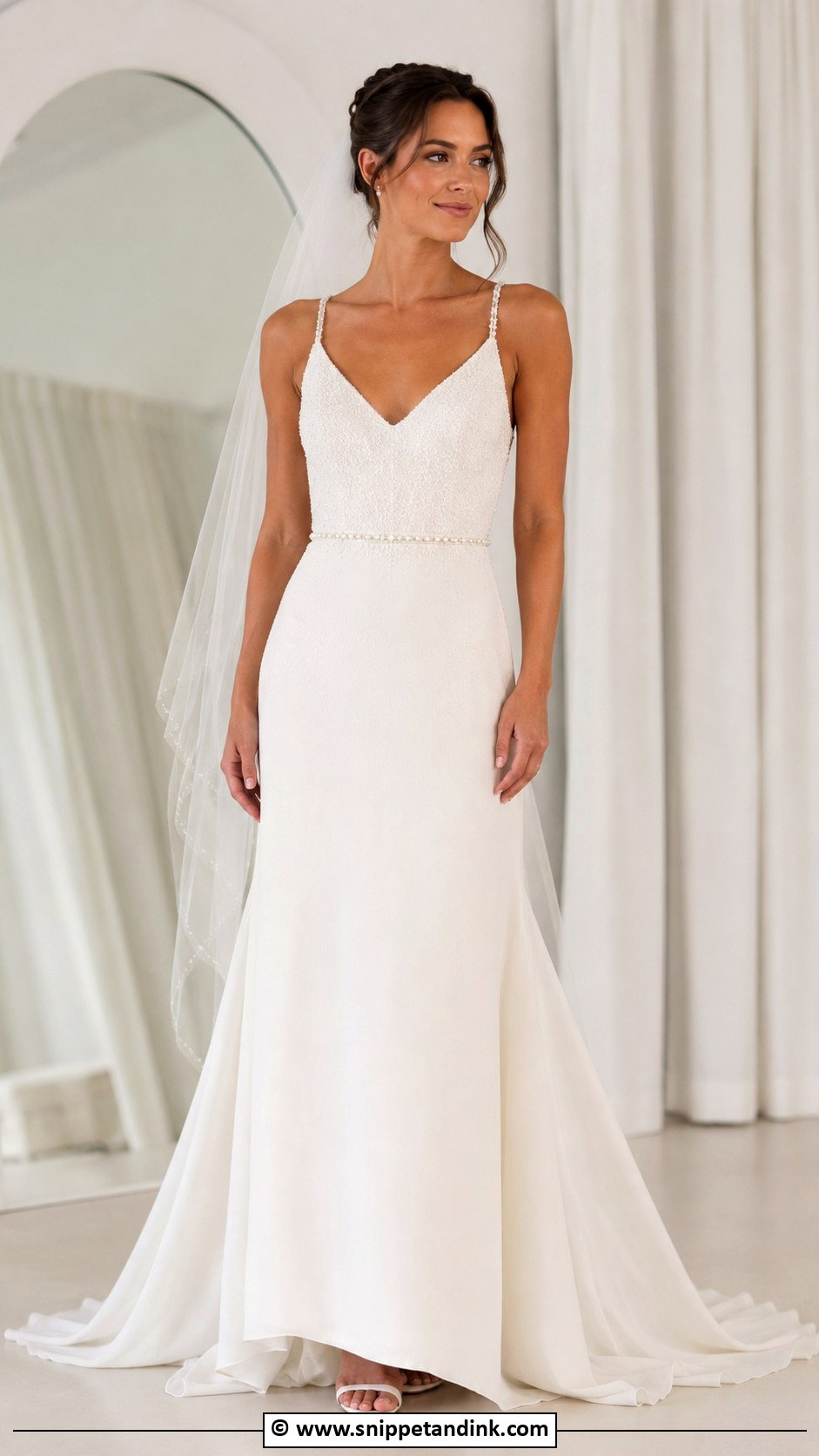 Simple Beaded Wedding Dress - Snippet and Ink - 30 Beaded Wedding Dress Ideas