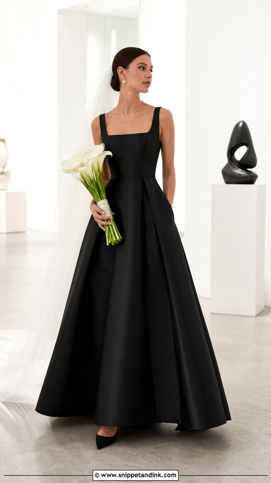 Simple Black Princess Wedding Dress - Snippet and Ink - 20 Black Wedding Dress Princess Ideas