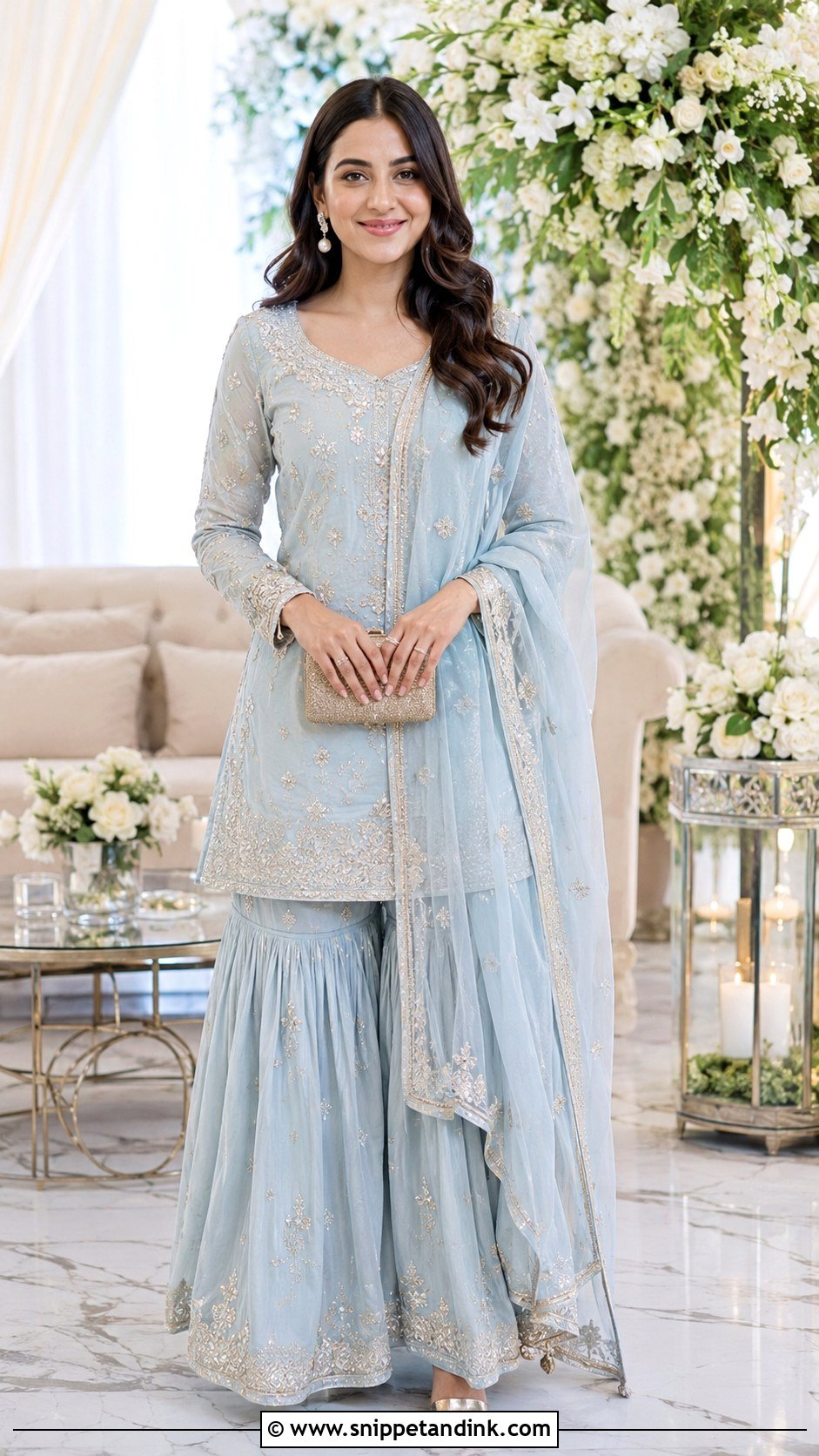 Simple Blue Roka Outfit - Snippet and Ink - 25 Roka Ceremony Outfits Simple