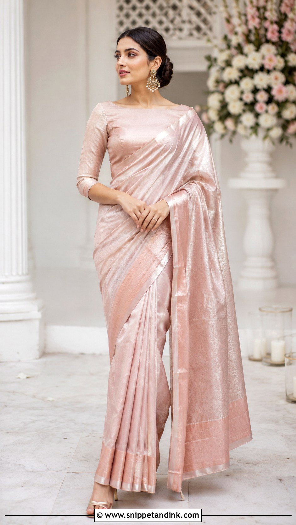Simple Boat Neck Wedding Blouse Design - Snippet and Ink - 25 Simple Wedding Blouse Designs