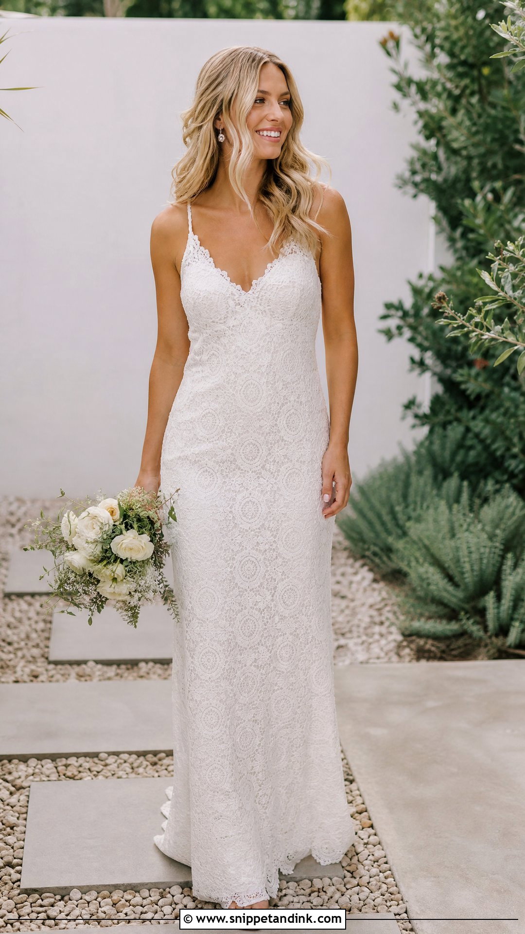 Simple Boho Lace Wedding Dress - Snippet and Ink - 25 Boho Lace Wedding Dress Ideas