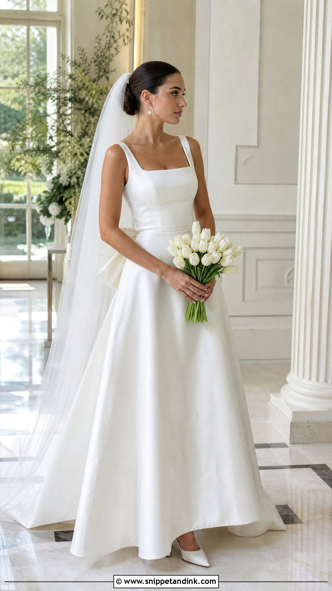 Simple Bridal Gown With Bow - Snippet and Ink - 20 Simple Bridal Gowns