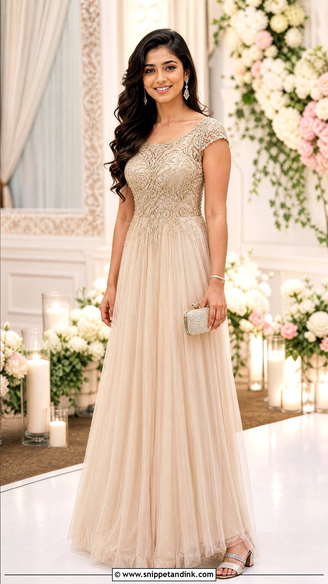 Simple Bridal Reception Gown - Snippet and Ink - 20 Simple Indian Bridal Outfit Ideas