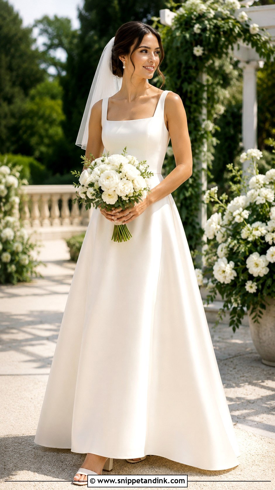 Simple Bride A Line Dress - Snippet and Ink - 30 Simple Bride Ideas