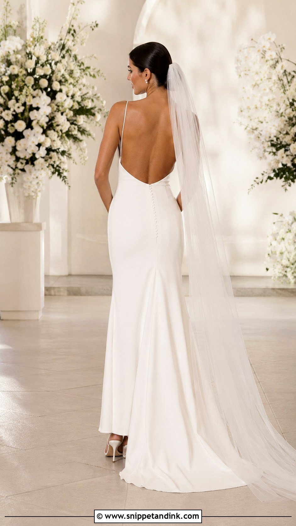 Simple Bride Backless Dress - Snippet and Ink - 30 Simple Bride Ideas