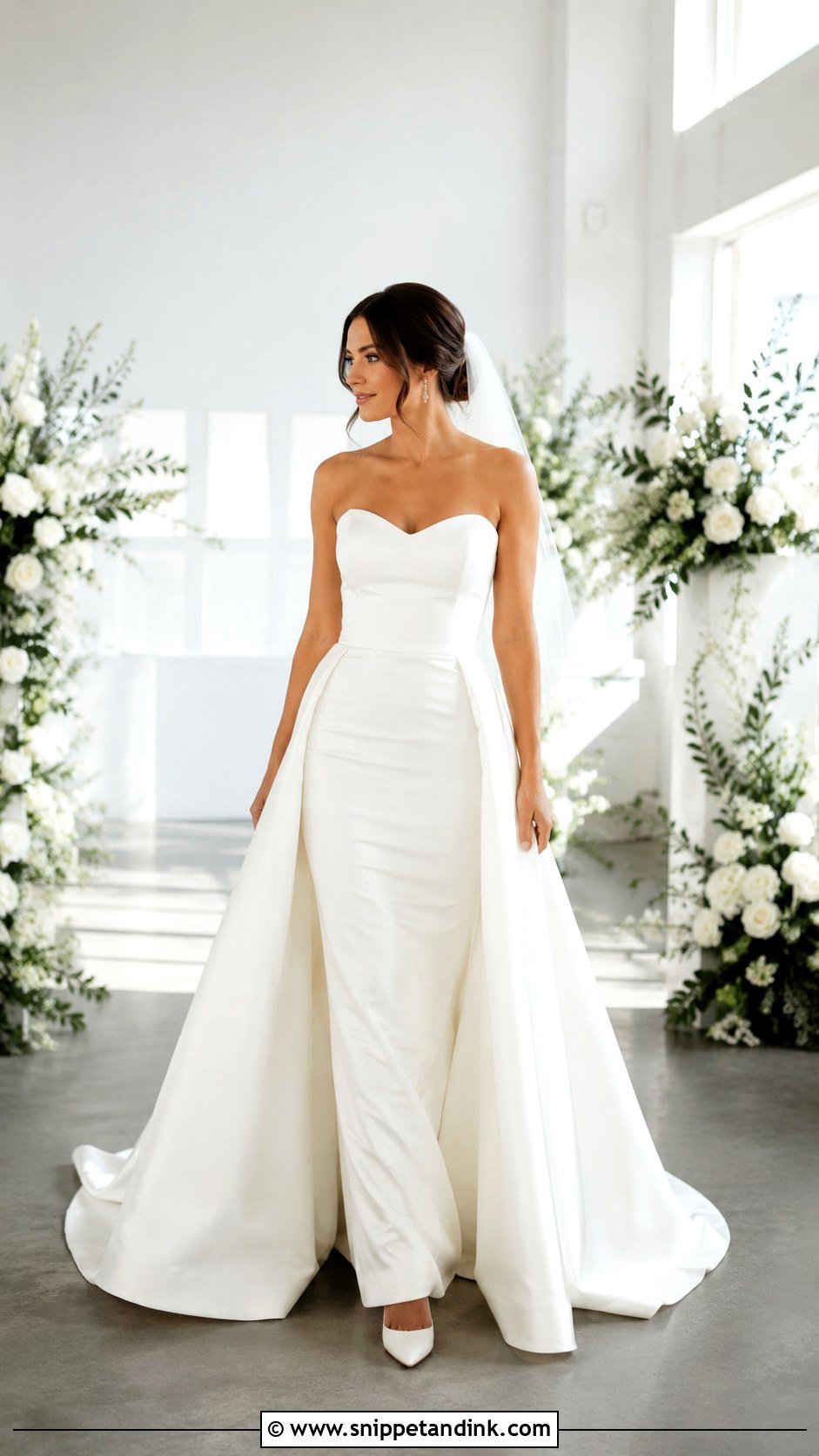 Simple Bride Detachable Skirt Dress - Snippet and Ink - 30 Simple Bride Ideas