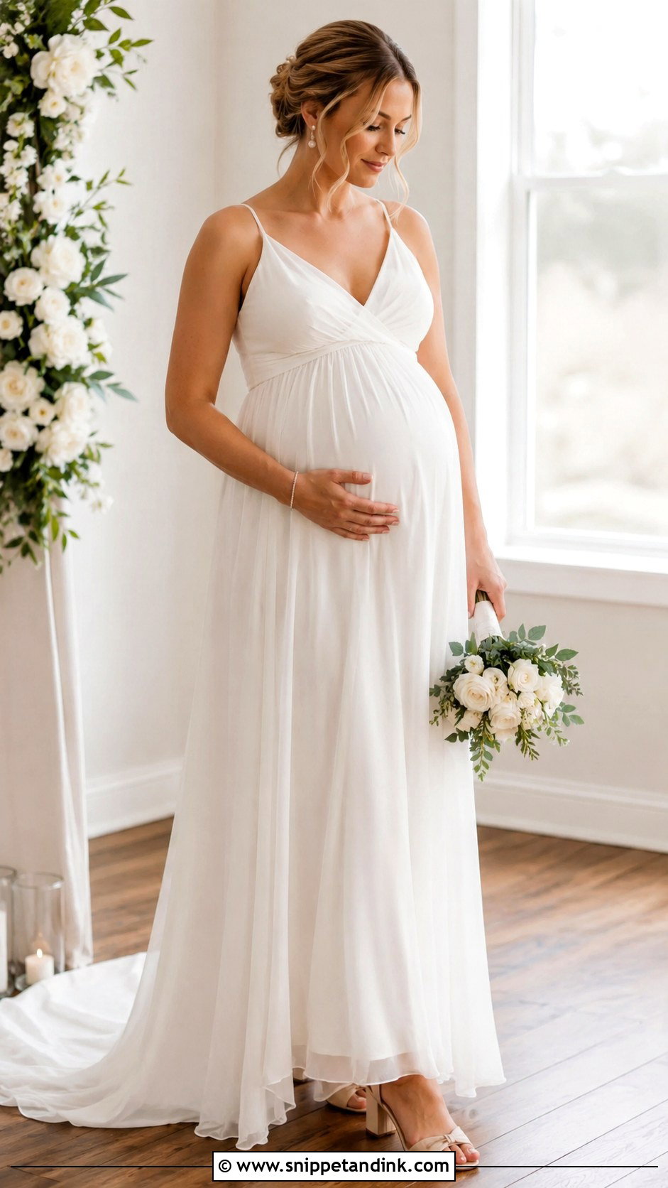 Simple Bride Maternity Dress - Snippet and Ink - 30 Simple Bride Ideas