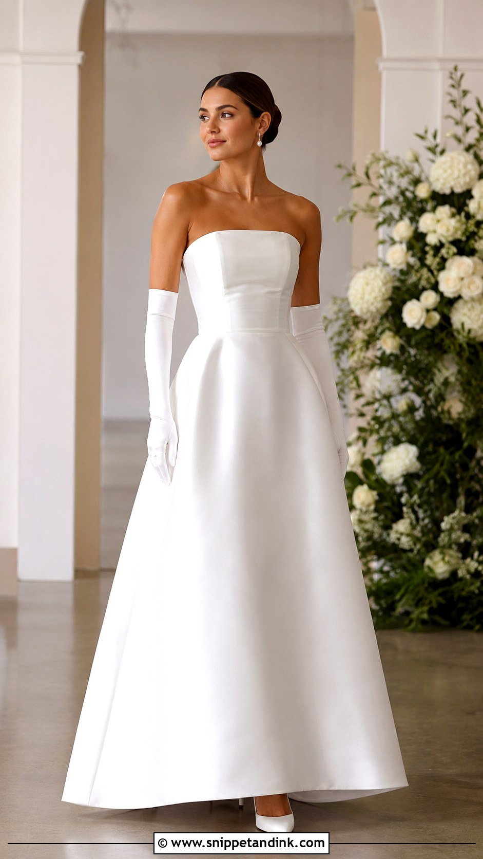 Simple Bride Strapless Dress - Snippet and Ink - 30 Simple Bride Ideas