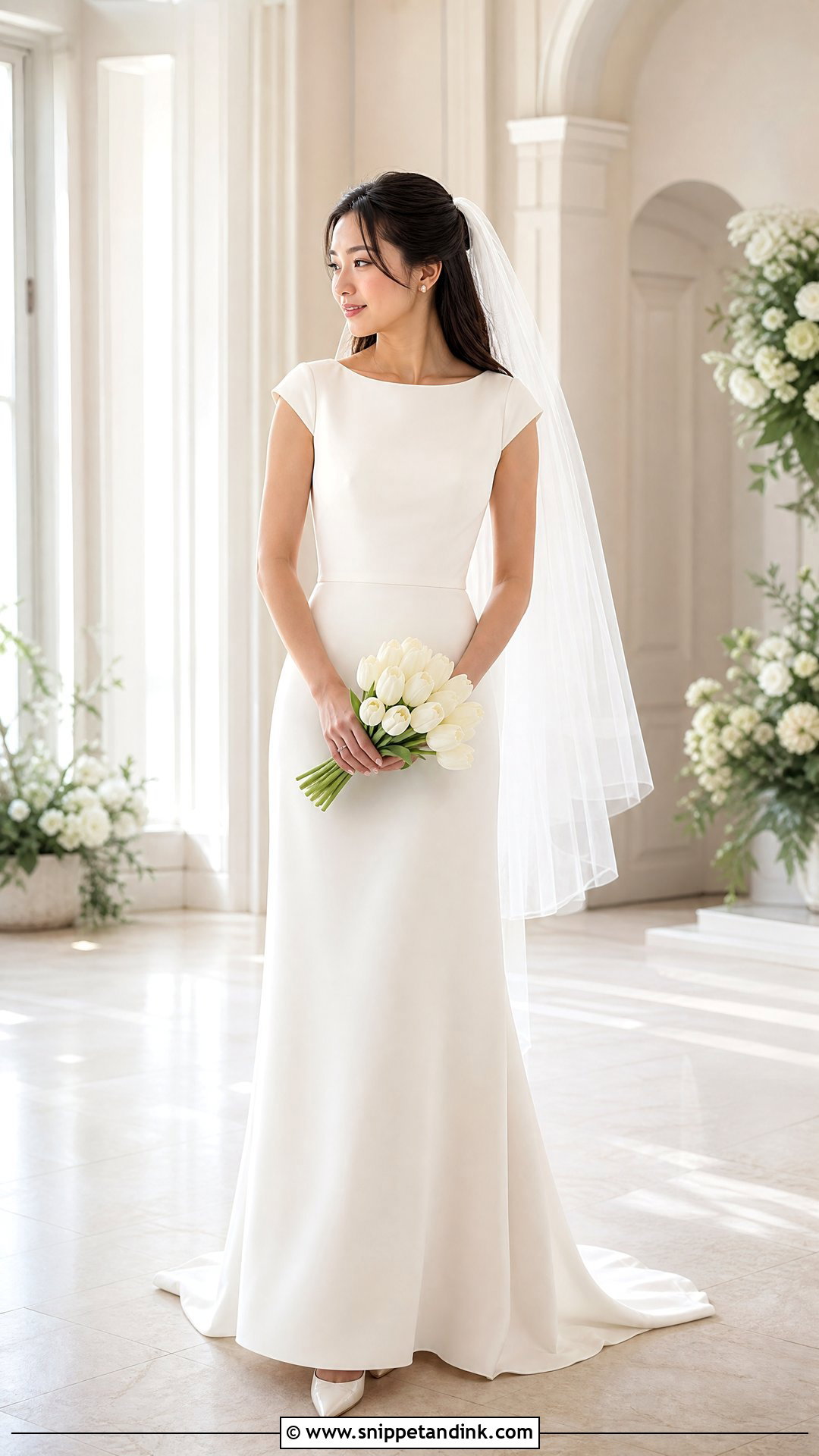 Simple Cap Sleeve Wedding Dress - Snippet and Ink - 20 Simple Dream Wedding Dresses