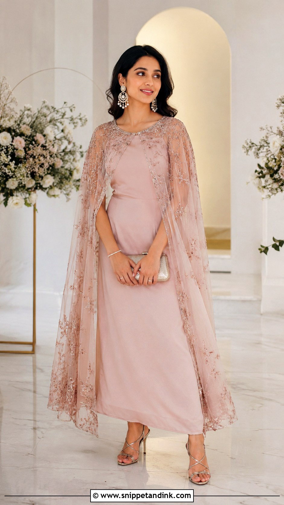 Simple Cape Dress Indian Wedding Dress - Snippet and Ink - 25 Simple Indian Wedding Dresses