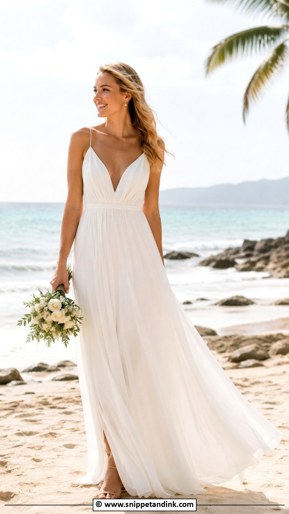 Simple Chiffon Bride Dress - Snippet and Ink - 35 Simple Bride Dress Ideas