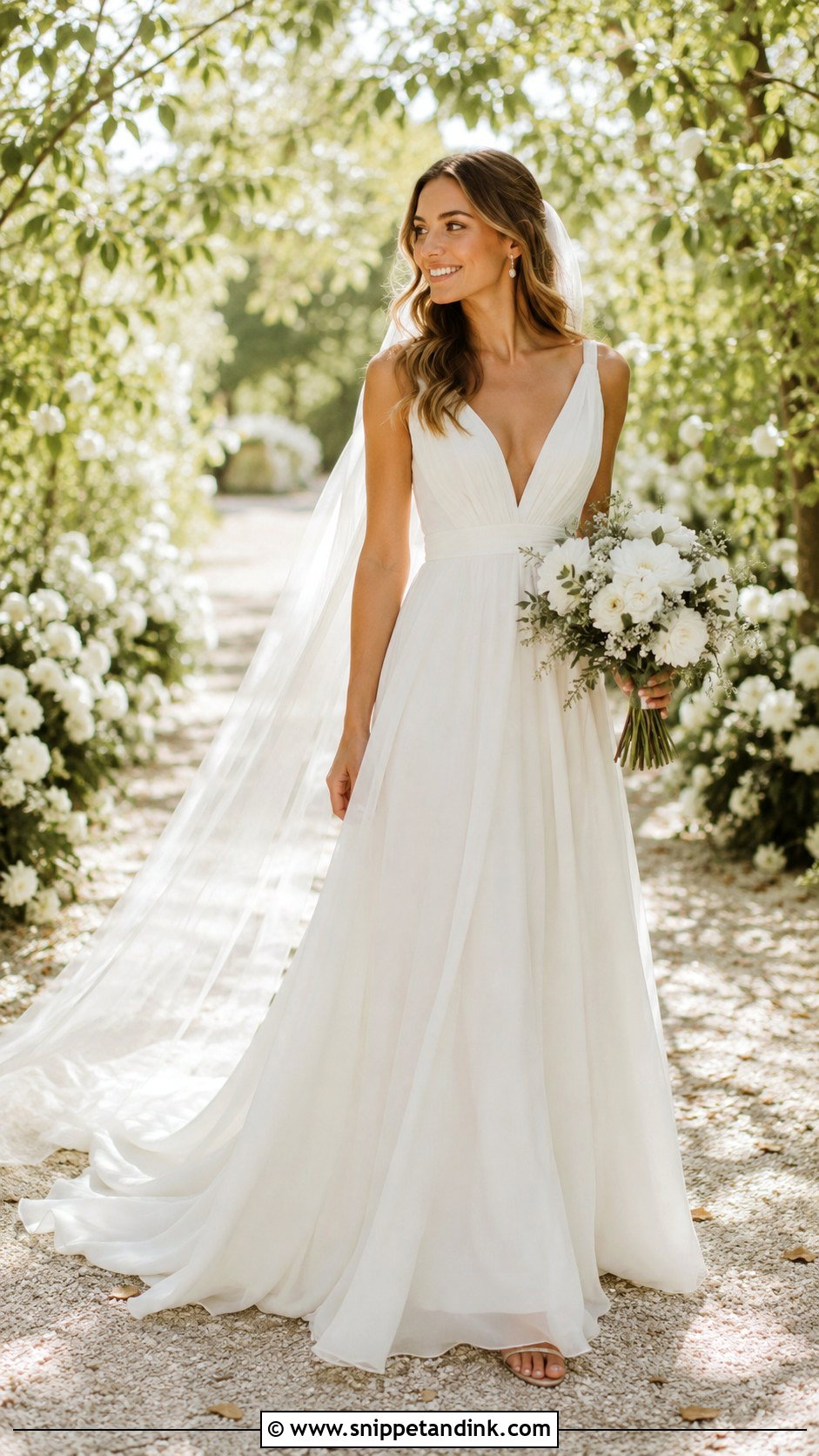 Simple Chiffon Wedding Dress - Snippet and Ink - 25 Schlichtes Hochzeitskleid Ideas