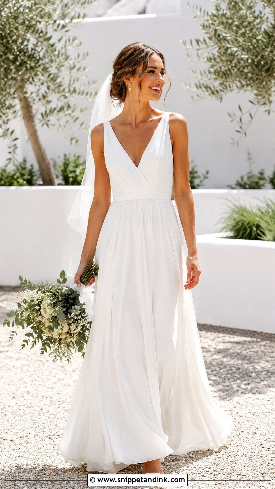 Simple Chiffon Wedding Dress - Snippet and Ink - 25 Simple Classic Wedding Dress Ideas