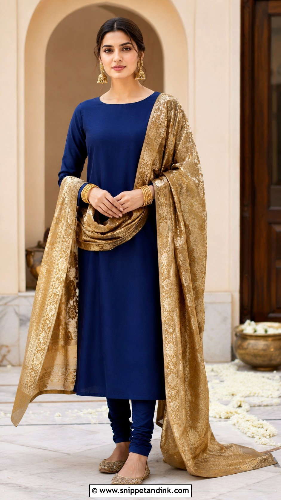 Simple Churidar Suit With Heavy Dupatta - Snippet and Ink - 30 Simple Suit with Heavy Dupatta Ideas