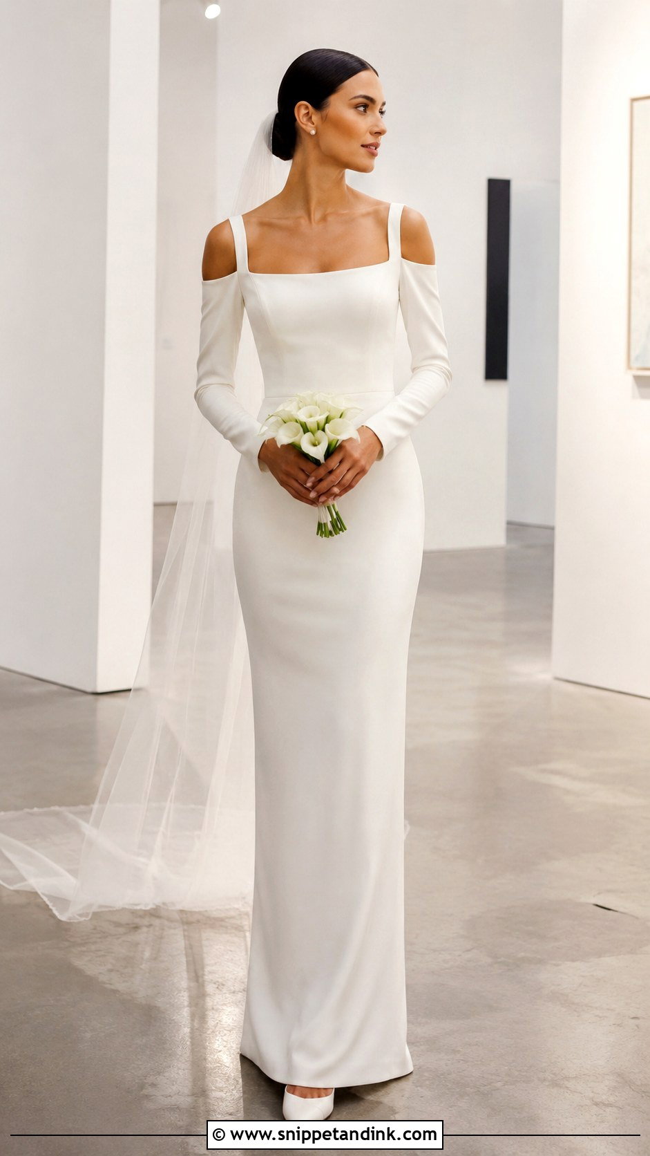 Simple Cold Shoulder Wedding Dress - Snippet and Ink - 20 Cold Shoulder Wedding Dress Ideas