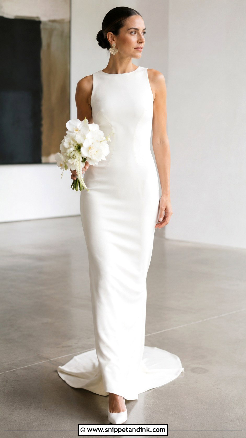 Simple Column Wedding Dress - Snippet and Ink - 25 Schlichtes Hochzeitskleid Ideas