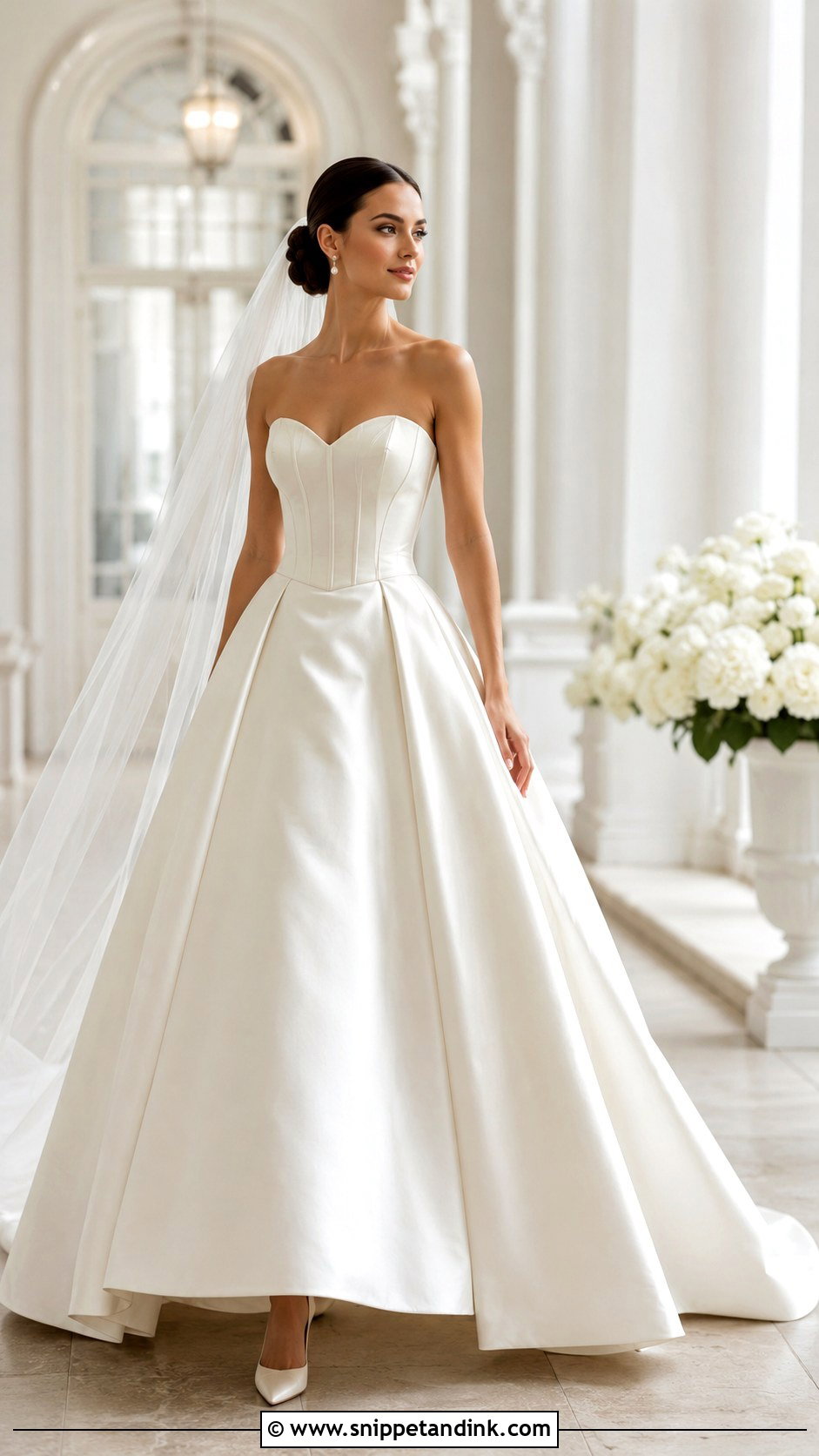Simple Corset Bridal Dress With Full Skirt - Snippet and Ink - 25 Simple Bridal Dress Ideas