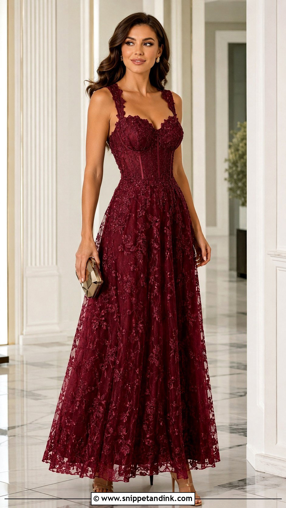 Simple Corset Lace Gown - Snippet and Ink - 20 Simple Lace Gown Ideas
