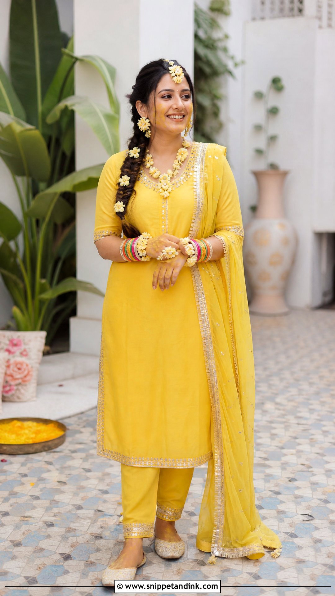 Simple Cotton Haldi Dress For Bride - Snippet and Ink - 25 Haldi Function Dress for Bride Ideas