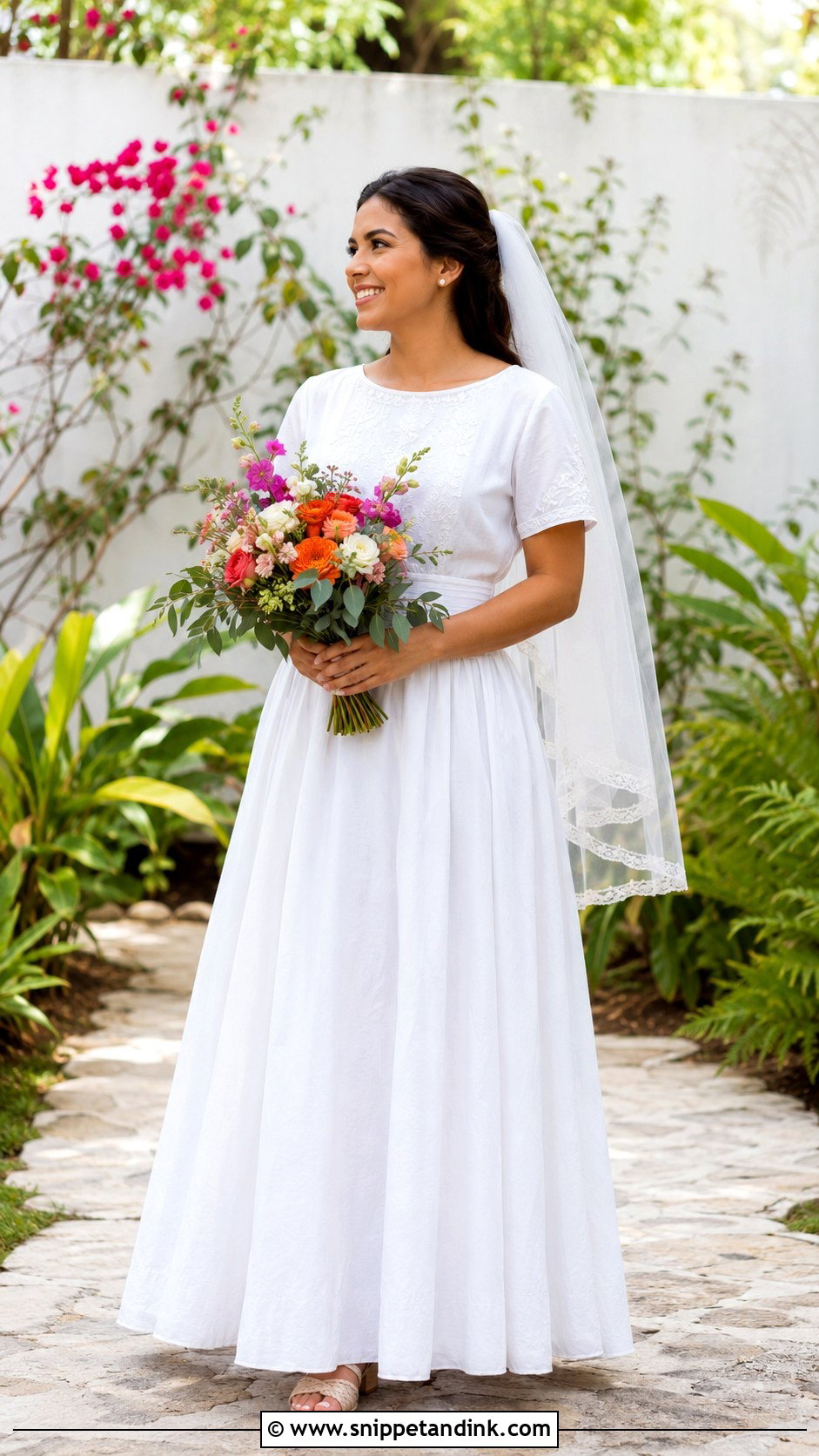 Simple Cotton Mexican Wedding Dress - Snippet and Ink - 20 Mexican Style Wedding Dresses
