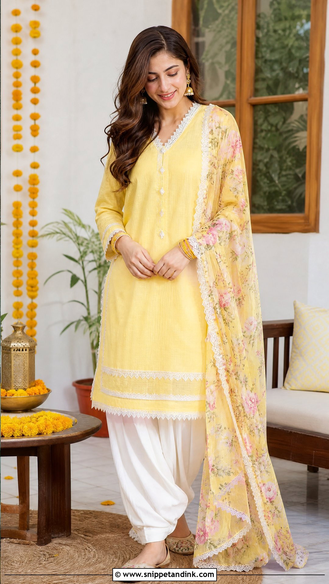 Simple Cotton Shalwar Kameez Mayoon Outfit - Snippet and Ink - 20 Pakistani Mayoon Outfits