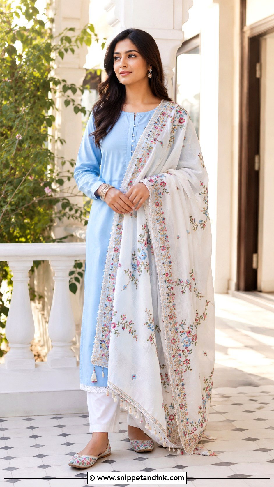 Simple Cotton Suit With Heavy Dupatta - Snippet and Ink - 30 Simple Suit with Heavy Dupatta Ideas