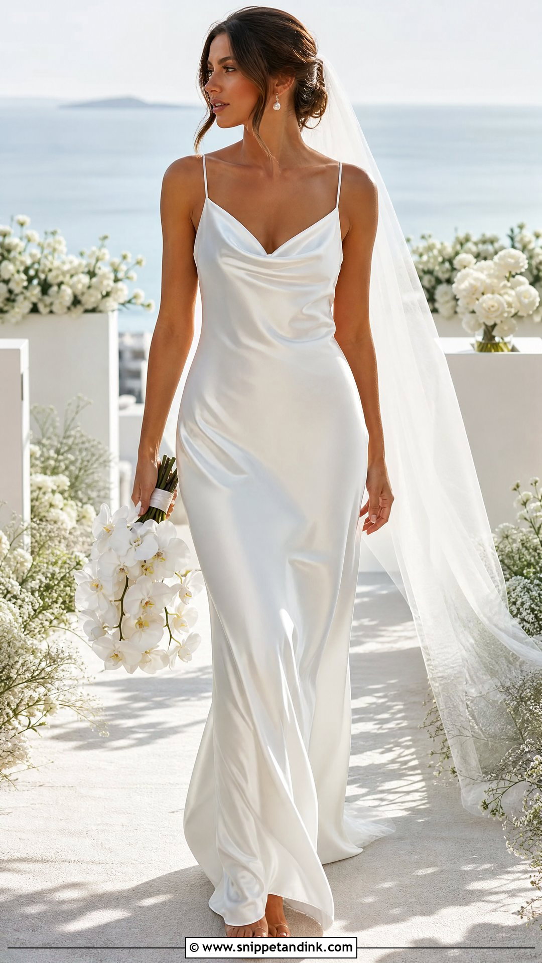 Simple Cowl Neck Slip Wedding Gown - Snippet and Ink - 20 Wedding Gown Simple Elegant Ideas