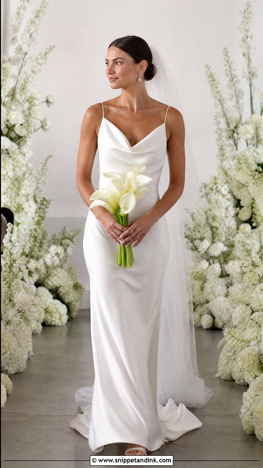 Simple Cowl Neck Wedding Dress - Snippet and Ink - 20 Simple Dream Wedding Dresses