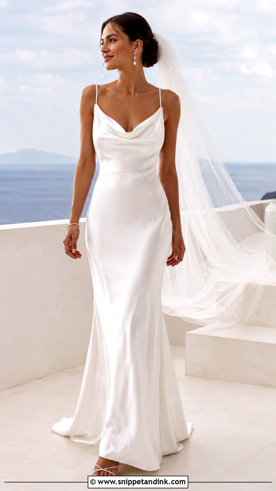 Simple Cowl Neck Wedding Dress - Snippet and Ink - 20 Simplistic Wedding Dress Ideas