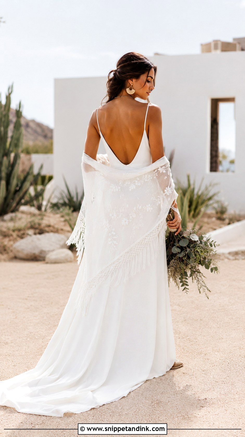 Simple Crepe Boho Elopement Dress - Snippet and Ink - 20 Boho Elopement Dress Ideas