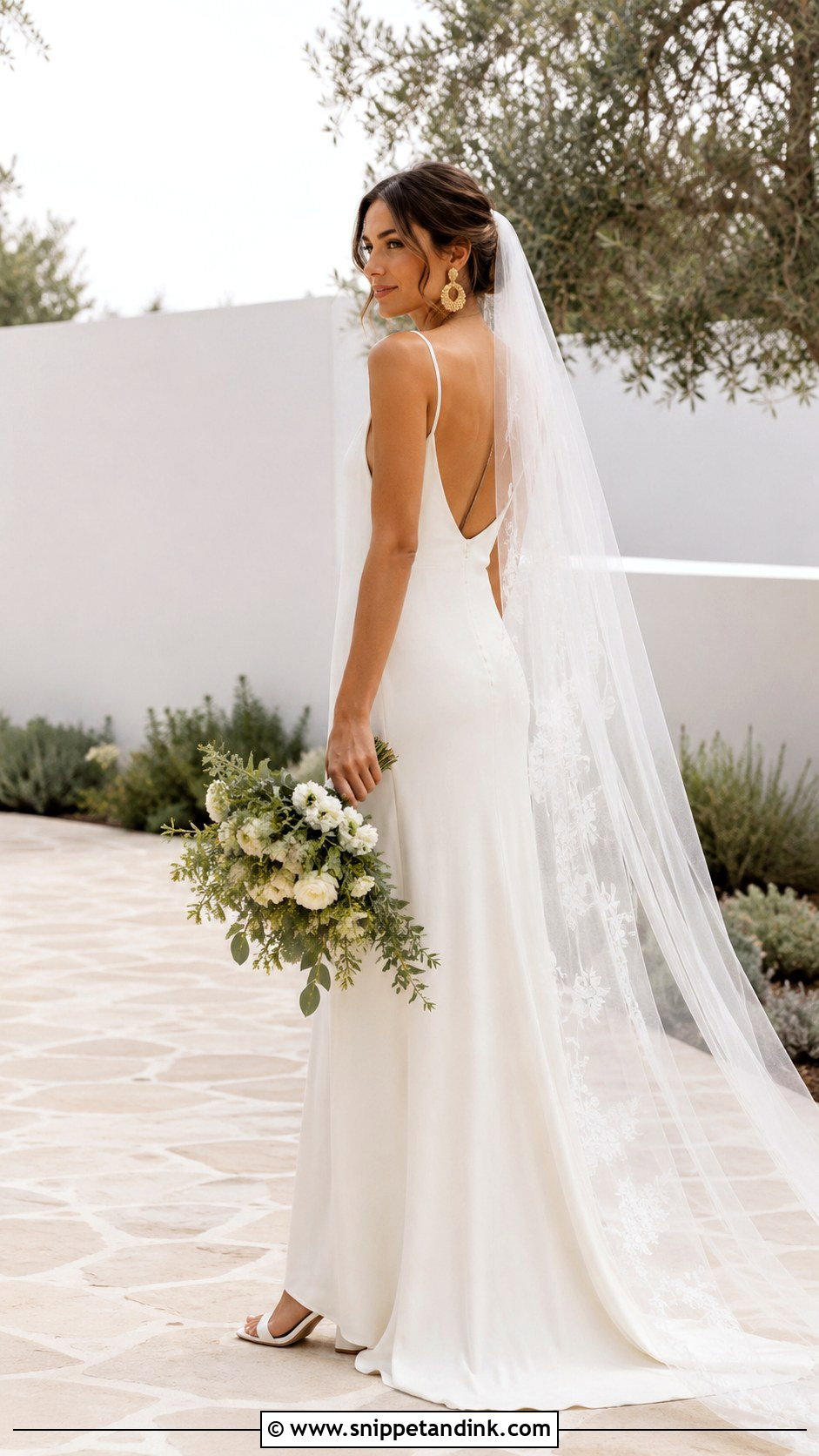 Simple Crepe Boho Wedding Dress - Snippet and Ink - 20 Boho Chic Wedding Dresses