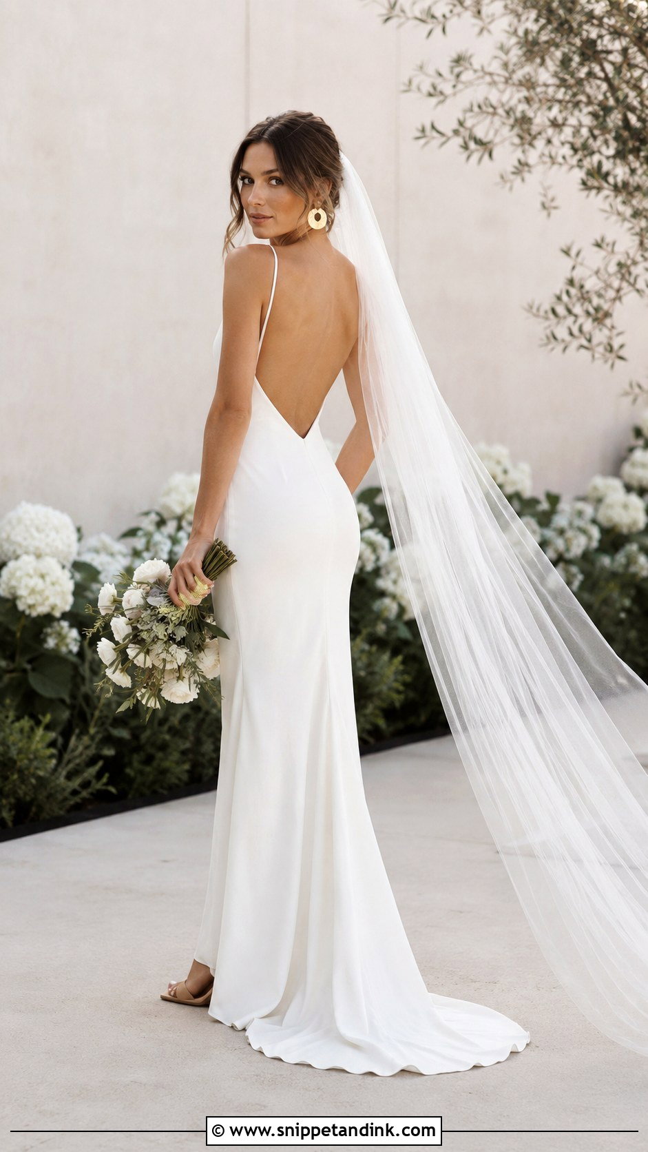 Simple Crepe Boho Wedding Dress - Snippet and Ink - 20 Bohem Wedding Dress Ideas