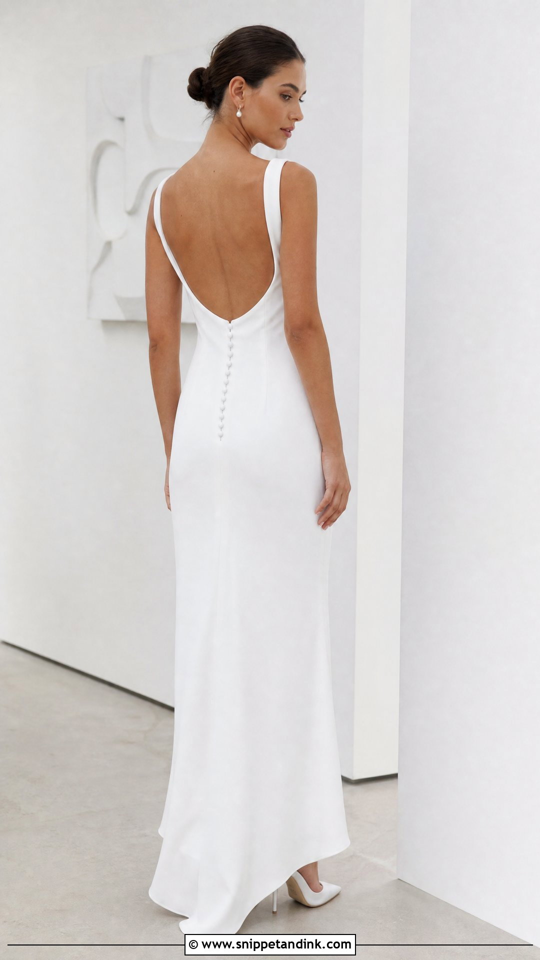 Simple Crepe Bridal Dress - Snippet and Ink - 30 Bridal Dress Design Ideas