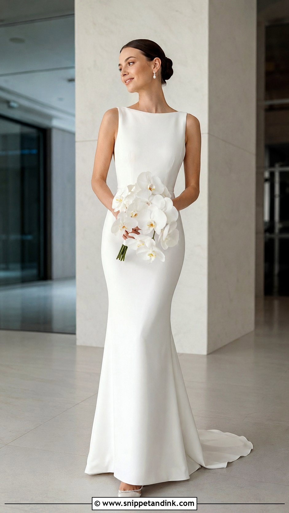 Simple Crepe Bride Look - Snippet and Ink - 25 Timeless Bride Ideas