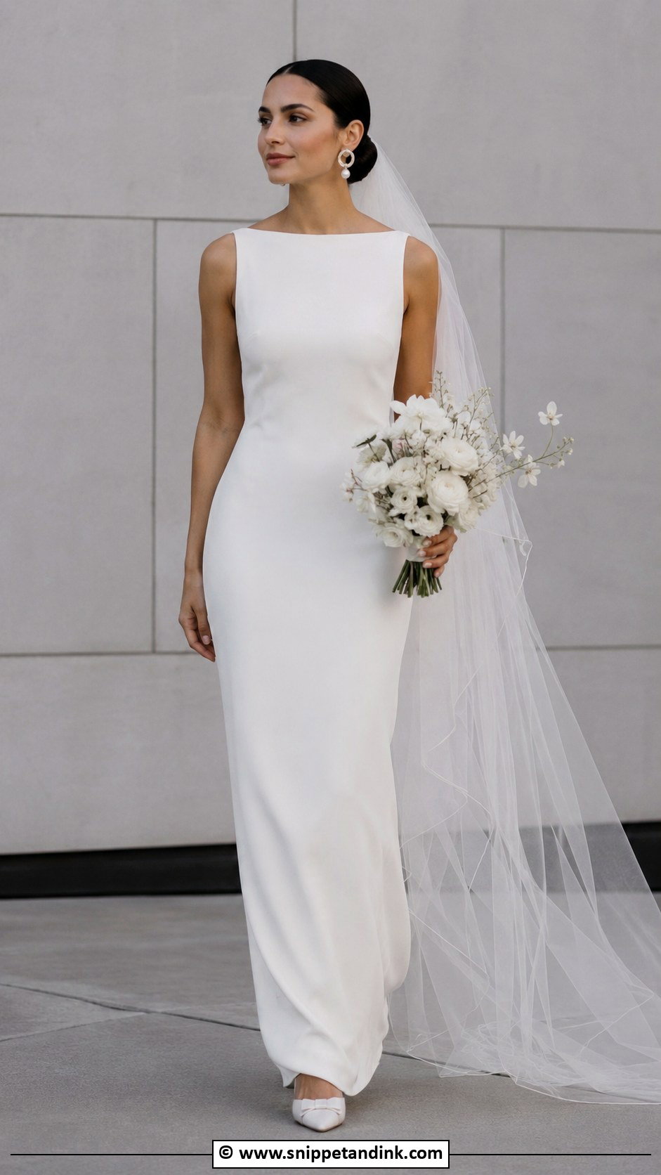 Simple Crepe Marriage Dress - Snippet and Ink - 25 Marriage Dresses for Women