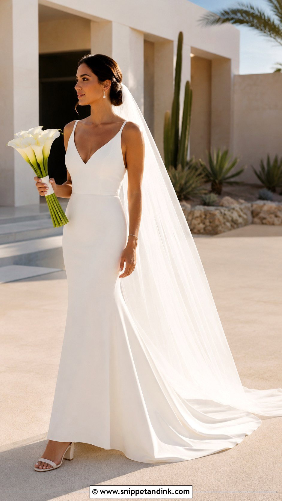 Simple Crepe Mexico Wedding Dress - Snippet and Ink - 20 Mexico Wedding Dress Ideas