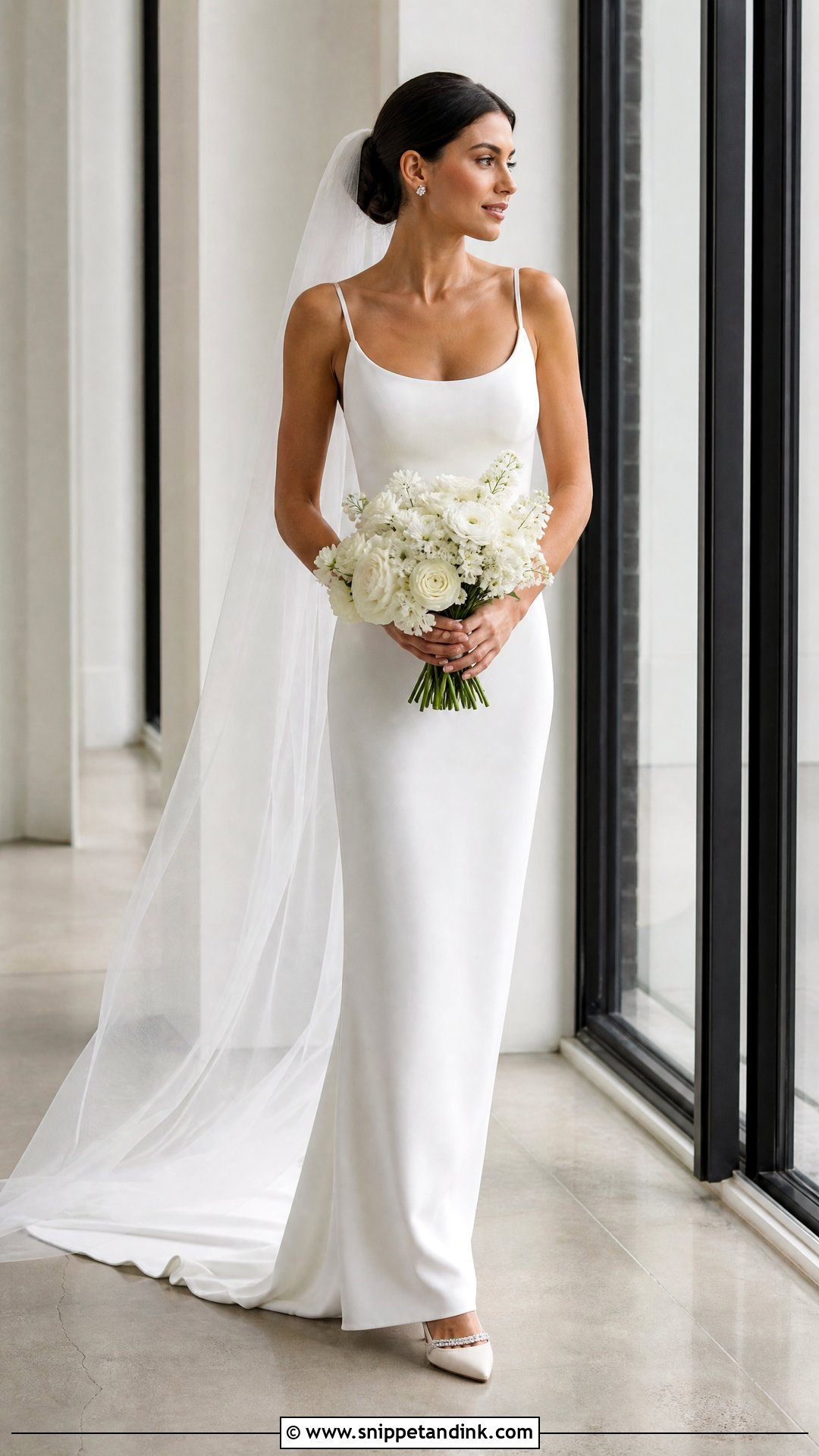 Simple Crepe Sheath Wedding Gown - Snippet and Ink - 20 Wedding Gown Simple Elegant Ideas