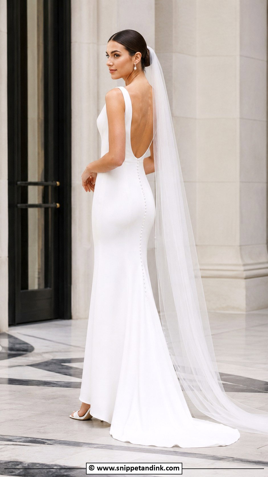Simple Crepe Wedding Dress - Snippet and Ink - 25 Classic Timeless Classy Wedding Dress Ideas