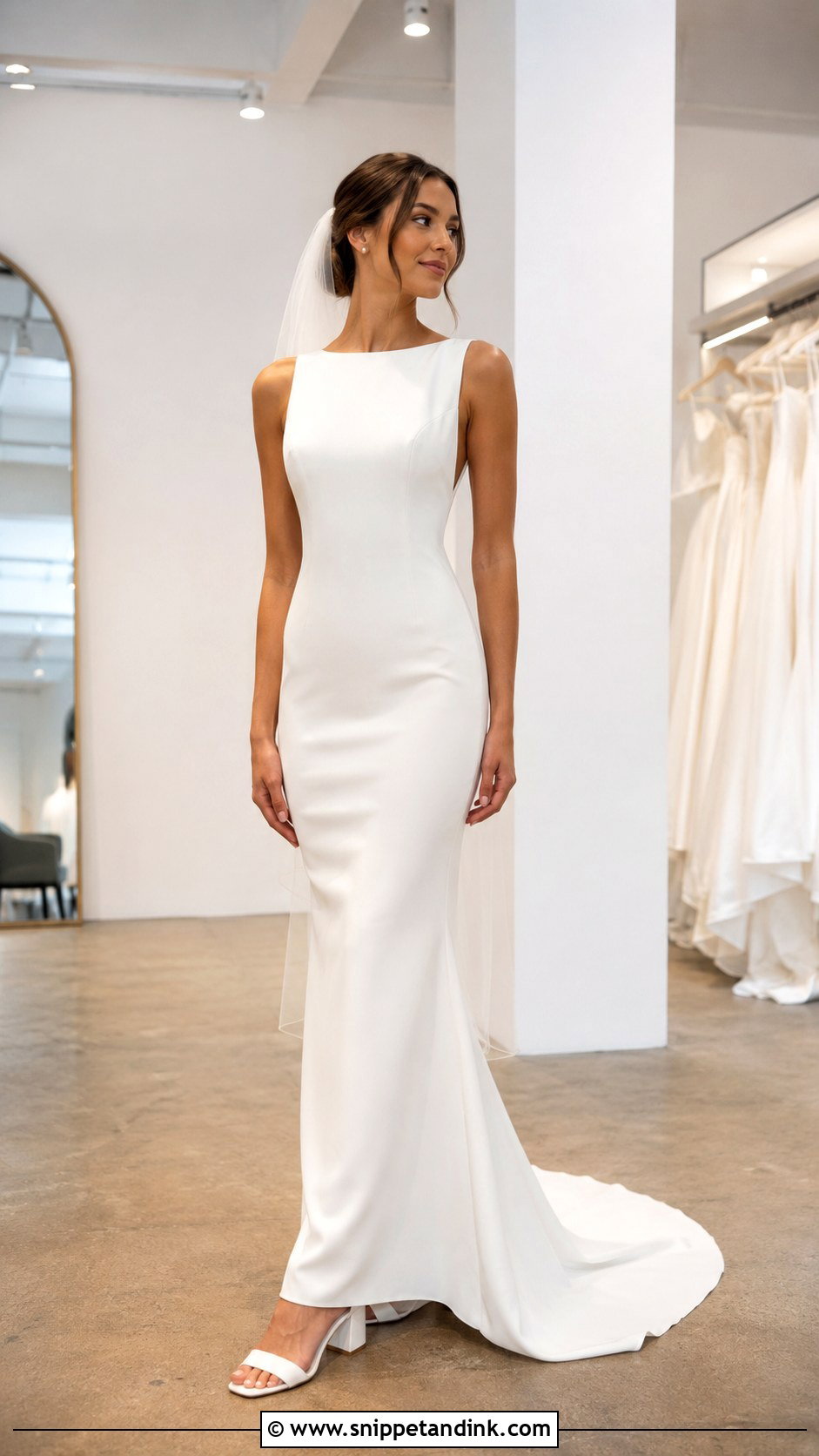 Simple Crepe Wedding Dress - Snippet and Ink - 25 Schlichtes Hochzeitskleid Ideas
