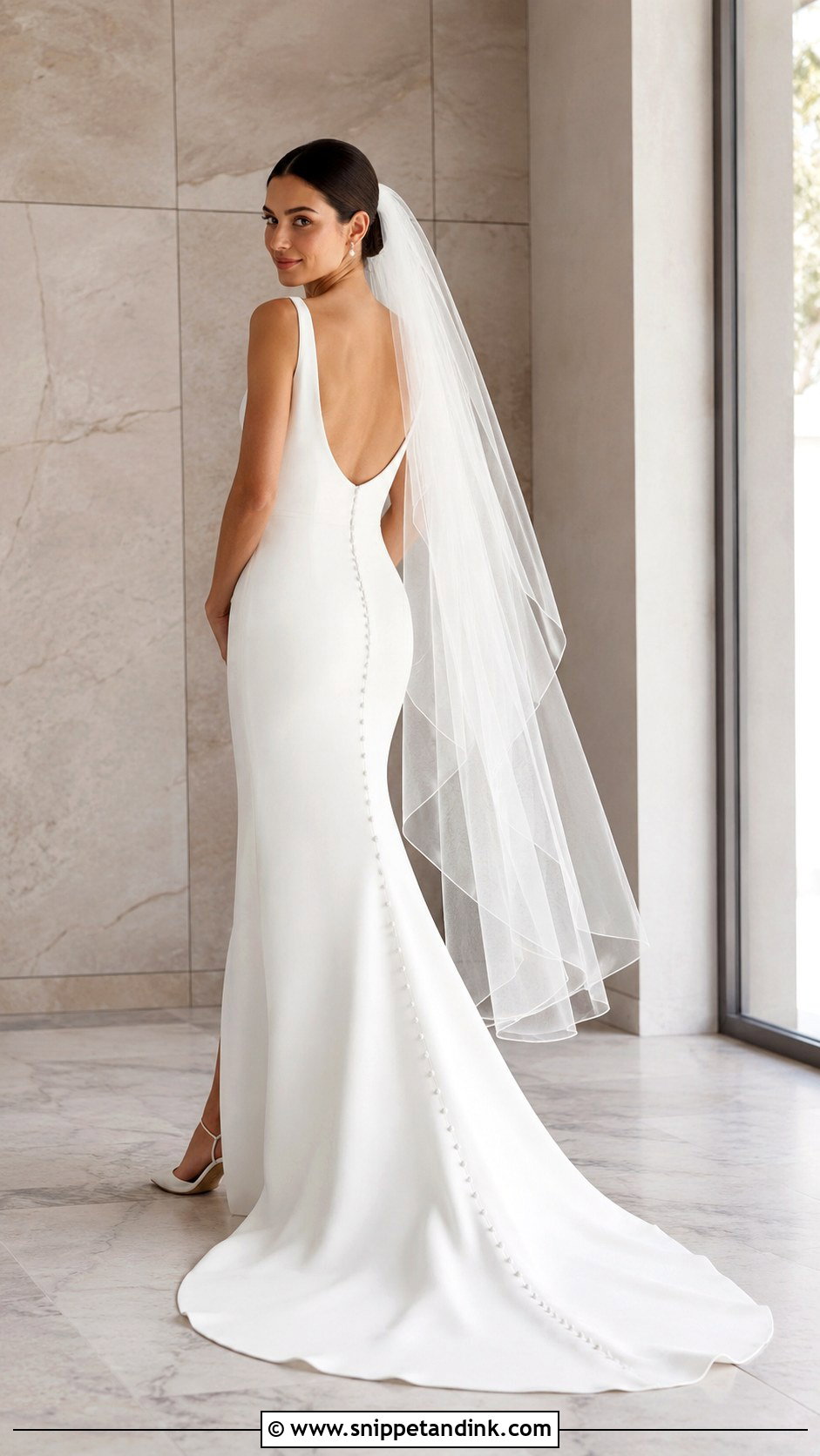 Simple Crepe Wedding Dress - Snippet and Ink - 25 Classic Elegant Wedding Dress Ideas