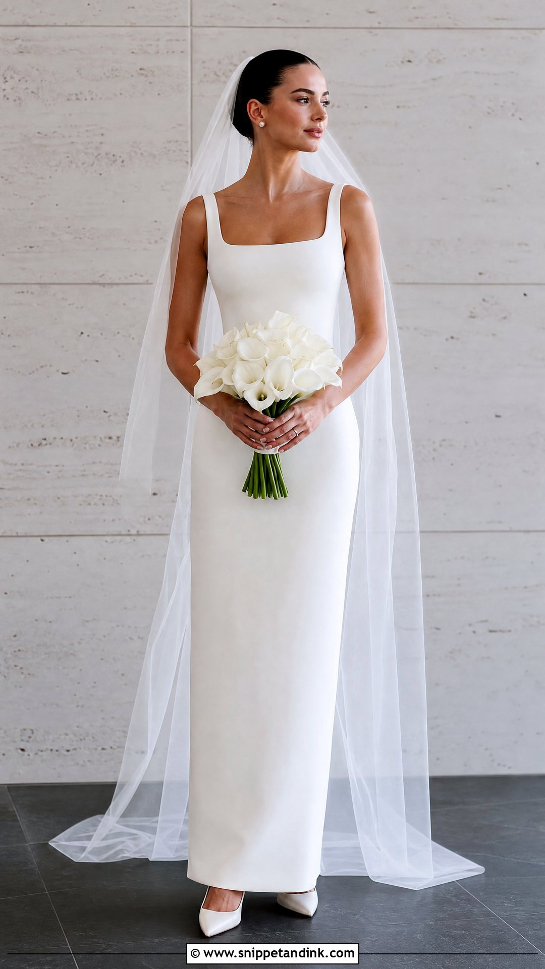 Simple Crepe Wedding Dress - Snippet and Ink - 25 Romantic Classy Elegant Wedding Dress Ideas
