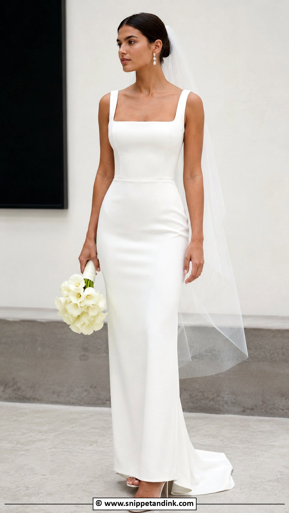 Simple Crepe Wedding Dress - Snippet and Ink - 25 Classy Wedding Dresses