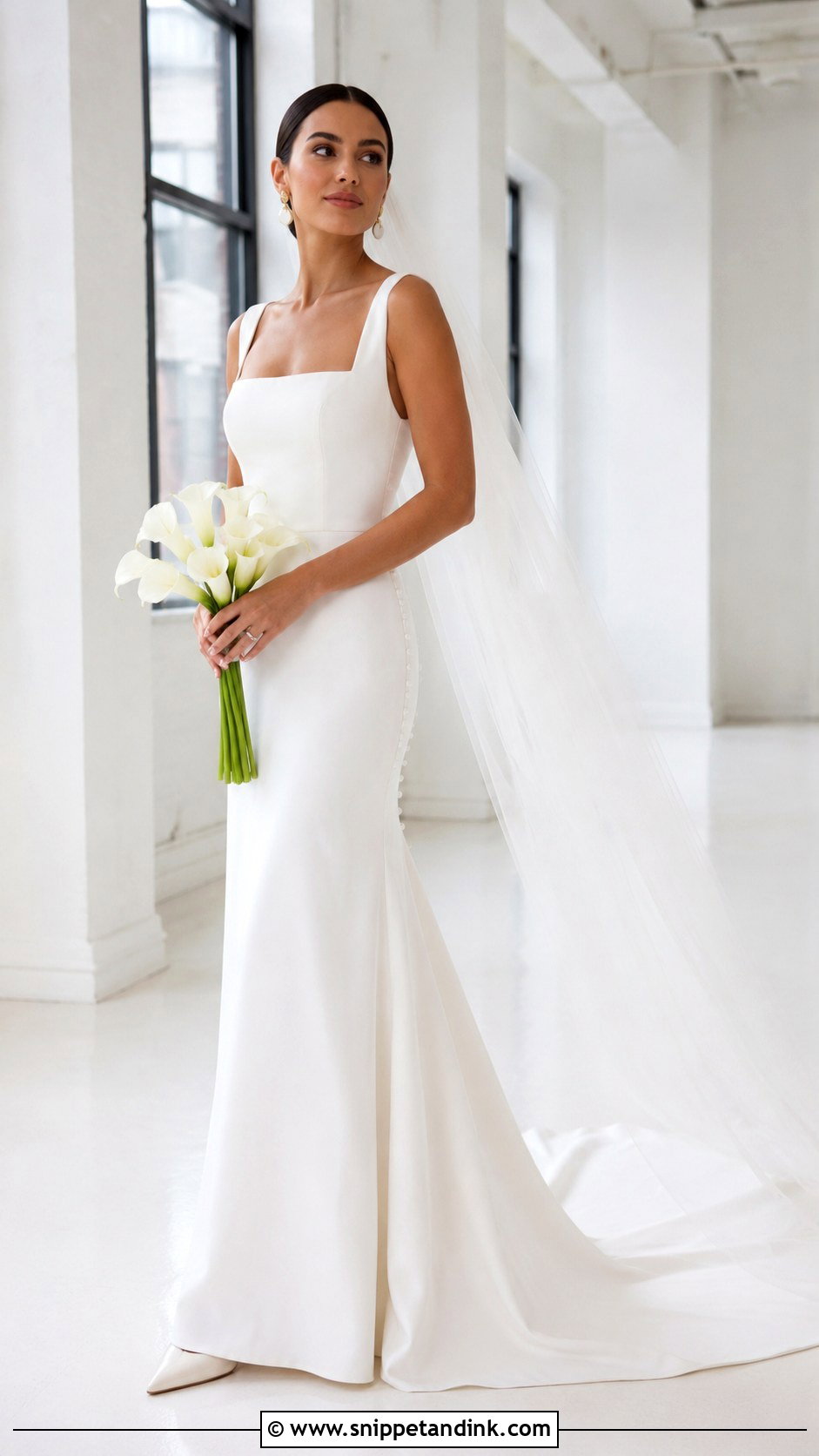 Simple Crepe Wedding Dress - Snippet and Ink - 25 Wedding Dresses Gown